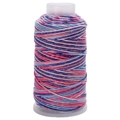 Cordino di cotone sfumato con filo dorato su rocchetto per artigianato fai-da-te e regali - 1.2mm x 80m / Gradiente Rosa Ciano