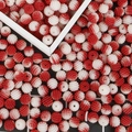 10mm red and white gradient bayberry pearl beads for handmade jewelry making - 10mm / Beige & Red