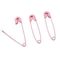 Pink metal safety pins set with smooth painted finish for DIY clothing tag and crafts - Pink
