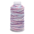 Bobina di cotone e filo d'oro sfumato rosa blu viola per creazione di gioielli fai-da-te - 1.2mm x 80m / Sfumato Viola Bianco