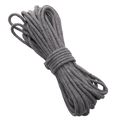 Deep gray braided cotton cord 4mm for DIY jewelry and handmade mobile phone chains - Dark Gray