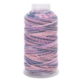Filo di cotone misto rosa blu e viola con glitter dorati su una bobina di plastica - 1.2mm x 80m / Sfumatura Rosa Nebbia