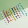 DIY colorful alloy heart cat keychain rings with matte finish oval links in eleven colors - Extension Tail Chain (5cm) 30 Pieces/Pack