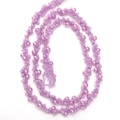 Cordon perlé violet fait main avec perles d'imitation et gland pour création de bijoux - Environ 7mm de Large (Polyester + 2mm Perles de Verre + 4mm Perle Artificielle) Paquet de 50cm / Violet