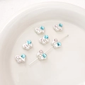 Cuentas de mariposa DIY con diamantes azules y rosas para crear joyería artesanal - Mariposa Diamante Cuadrado Azul (13x10mm) / Apertura 1mm