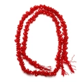 Cordon de perles rouges fait main avec détails de franges pour création de bijoux - Environ 7mm de Large (Polyester + 2mm Perles de Verre + 4mm Perle Artificielle) Paquet de 50cm / Rouge