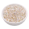 Colgantes de flores de acrílico aurora de 7-8mm para joyería DIY en un cuenco - Flor de Cuatro Pétalos 7mm Transparente AB