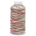 Filo di cotone intrecciato rosa verde bianco con glitter dorati per artigianato fai da te - 1.2mm x 80m / Sfumato Verde Rosa