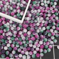 10mm colorful gradient ABS bayberry beads with textured surface for DIY jewelry making - 10mm / Beige & Green & Rose Red