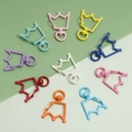 Colorful crown-shaped swivel lobster clasps in matte finish for DIY keychain making - Crown Shape (27x35mm) 5 Pieces/Pack