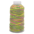 Cordino di cotone intrecciato rosa verde e giallo con filo d'oro su rocchetto - 1.2mm x 80m / Sfumato Giallo-Verde