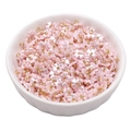 Colgantes de flores rosa perlado con detalles dorados para bisutería artesanal - Flor de Cuatro Pétalos 7mm Rosa