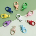 Colorful heart-shaped alloy lobster clasps and spring hooks for DIY keychains - Heart Lobster Clasp (9x17mm) 10 Pieces/Pack