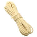 Single roll of beige braided cotton cord 3-4mm for DIY crafts and handmade accessories - Bean Sprout Yellow