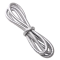 Cordon minimaliste pour bijoux DIY en argent métallisé pour bracelets faits main - Cordon en Cuir Monochrome / 6mm x 1m / Argent