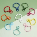 Colorful shell-shaped alloy lobster clasps for DIY keychains in ten vibrant matte finishes - Shell Shape (31x39mm) 10 Pieces/Pack