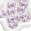Charming lavender AB acrylic bow beads with iridescent pearl finish for DIY jewelry - Double Layer Bow / 2 Pcs/Pack (31x21mm) / Purple