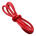 Cordon en cuir PU rouge de 6mm avec texture litchi et couture blanche pour DIY - Cordon en Cuir Monochrome / 6mm x 1m / Rouge