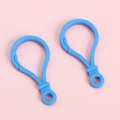 Deux mousquetons en acrylique bleu clair en forme d'ampoule pour porte-clés DIY - Bleu
