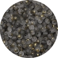 4mm frosted smoky gray glass beads with gold foil specks for DIY jewelry making - 10g/Pack Approx 100pcs / Black