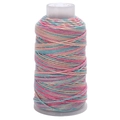 Filo di cotone sfumato macaron con seta dorata su spolina trasparente per fai-da-te - 1.2mm x 80m / Sfumatura Rosa Blu