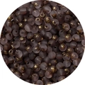4mm frosted brown glass beads with gold foil for DIY jewelry making and crafts - 10g/Pack Approx 100pcs / Dark Coffee