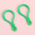 Paire de crochets mousquetons en acrylique vert vif pour porte-clés DIY et loisirs - Vert