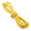 Cordon en cuir jaune avec coutures de précision pour bijoux DIY et anses de sacs - Cordon en Cuir Monochrome / 6mm x 1m / Jaune
