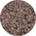 4mm frosted glass beads with gold foil flakes for handmade jewelry and DIY bracelets - 10g/Pack Approx 100pcs / Brown