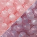 Polierte 10-12mm Harzperlen mit Glitzersternen für DIY-Armband Schmuckherstellung - 10 Stück Packung / Rosa / 10mm