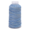 Filato di cotone celeste ritorto a mano con filo metallico su rocchetto - 1.2mm x 80m / Sfumatura Blu Nebbia