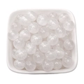 Cuentas redondas esmeriladas de resina de 8-10mm con purpurina para joyería DIY - 8mm (Apertura 1,5 mm) / 10 Piezas / Blanco