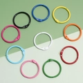 Set of ten colorful alloy heart kitten keychain binder rings for DIY jewelry making - Painted Iron Open Key Ring (30mm) 10 Pieces/Pack