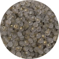 Frosted grey 4mm glass beads with gold foil accents for DIY jewelry making - Gray