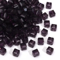 Deep purple faceted cube glass crystal beads for DIY jewelry and necklace crafting - 6mm (10 Pieces/Pack) / Dark Purple
