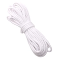 Durable 4mm white braided cotton rope for DIY handicrafts and decorative cord projects - Milky White