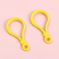 Paire de mousquetons en acrylique jaune vif en forme d'ampoule pour porte-clés - Jaune
