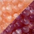 Sternenklare Harzperlen in Pfirsichrosa und Lila mit Glitzer für DIY-Schmuck - Orange