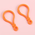 Deux mousquetons en acrylique orange pour la fabrication de porte-clés DIY faits main - Orange