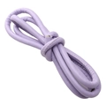 Cordon rond en cuir lilas cousu pour la création de bijoux et anses de sacs - Cordon en Cuir Monochrome / 6mm x 1m / Violet