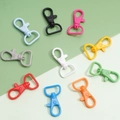 Colorful alloy heart kitten keychain clasp in various vibrant colors for DIY accessories - Plastic Colorful Active Keychain (22x40mm) 10 Pieces/Pack