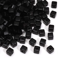5mm massive schwarze Acryl-Quadratperlen mit Hochglanz-Finish für DIY-Schmuckherstellung - 5mm (20g/Pack ca. 140 Stk.) / Schwarz