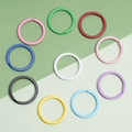 Colorful alloy spring keyrings in ten diverse vibrant matte finishes for DIY projects - Painted Iron Flat Coil (30mm) 10 Pieces/Pack