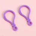 Paire de crochets en acrylique violet pour porte-clés DIY et création de bijoux - Violet