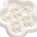 Iridescent white acrylic star bow charms for DIY jewelry making and nail art - Star Bowknot / 5 Pcs/Pack (34x20mm) / Beige