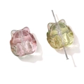 Pink and green 18x18mm fox glass beads with vertical holes for DIY jewelry making - Nine-Tailed Fox Design / 18x18mm (5 Pieces/Pack) / Pink and Green