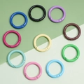 Set of 10 colorful matte round spring O-rings for DIY keychains and bags - Open Round Spring Clasp (30mm) 5 Pieces/Pack
