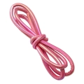 Cordon tressé en similicuir rose métallisé de 6mm pour bijoux DIY et breloques - Cordon en Cuir Bicolore / 6mm x 1m / Série Rose Rouge
