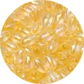 Amber yellow 4x7mm iridescent faceted rice glass beads for DIY jewelry making - 10g Pack (Approx. 54 Pieces) / Yellow