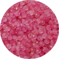 4mm frosted pink glass beads with gold foil inclusions for DIY jewelry making - Magenta